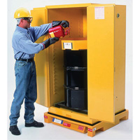 Single Drum Ultra-Safety Cabinet Bladder System, 37,8" lo x 37,8" la x 6,3" h, Capacit&eacute; de charge 1500 lb M & M Nord Ouest Inc