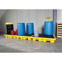 Ultra-Spill Pallet emboitable, 4 barils, Capacit&eacute; de d&eacute;versement 66 gal. US, 51" x 51" x 10" M & M Nord Ouest Inc