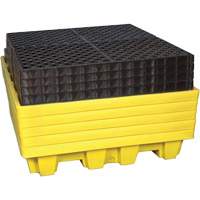 Ultra-Spill Pallet emboitable, 4 barils, Capacit&eacute; de d&eacute;versement 66 gal. US, 51" x 51" x 10" M & M Nord Ouest Inc