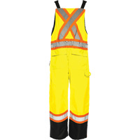 Salopette de s&eacute;curit&eacute; dhiver TO1, Polyester, Petit, Noir/Jaune lime haute visibilit&eacute; M & M Nord Ouest Inc