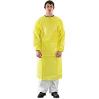 AlphaTec<sup>®</sup> 3000 Apron with Ultrasonically Welded Sleeves, Yellow SHG458 | M & M Nord Ouest Inc