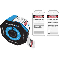 &eacute;tiquettes de danger pour barricade, Papier cartonn&eacute;, 3" la x 6-1/4" h, Anglais M & M Nord Ouest Inc