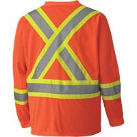 6984 Traffic Micro Mesh Long-Sleeved Safety Shirt, Small, High Visibility Orange M & M Nord Ouest Inc