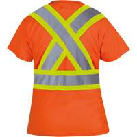6948 Women's Bird's-Eye Safety T-Shirt, Polyester, X-Small, High Visibility Orange M & M Nord Ouest Inc
