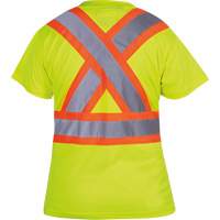 6949 Women's Bird's-Eye Safety T-Shirt, Polyester, X-Small, High Visibility Lime-Yellow M & M Nord Ouest Inc