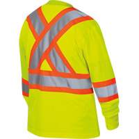 6969 Women's Bird's-Eye Long-Sleeved Safety Shirt, Polyester, X-Small, High Visibility Lime-Yellow M & M Nord Ouest Inc
