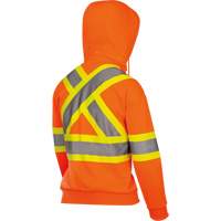 6924W Women's Fleece Hoodie with Zipper, Polyester, X-Small, High Visibility Orange M & M Nord Ouest Inc