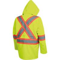 5628 The Rock  Waterproof Safety Jacket, Polyester/Polyurethane, High Visibility Lime-Yellow, Small M & M Nord Ouest Inc