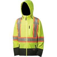 5221 Softshell Waterproof Premium  Safety Jacket, Polyester, High Visibility Lime-Yellow, Small M & M Nord Ouest Inc