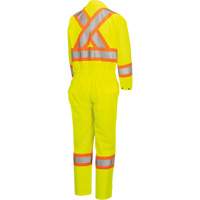 5999AW Women's High-Visibility Traffic Safety Coveralls, X-Small, High Visibility Lime-Yellow M & M Nord Ouest Inc