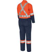 5514BB 2-Tone Safety Coveralls with Zipper Closure, 36, High Visibility Orange/Navy Blue M & M Nord Ouest Inc