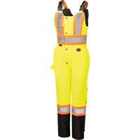 5041BBW Women's High-Visibility Waterproof Safety Overalls, Polyester, X-Small, Black/High Visibility Lime-Yellow M & M Nord Ouest Inc