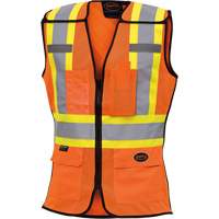 486 Women's High-Visibility Safety Tear-Away Vest, High Visibility Orange, X-Small, Polyester M & M Nord Ouest Inc
