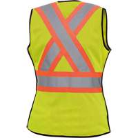 489 Women's High-Visibility Safety Tear-Away Vest, High Visibility Lime-Yellow, X-Small, Polyester M & M Nord Ouest Inc