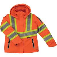 Womens Insulated Flex Safety Jacket, Polyester, High Visibility Orange, X-Small M & M Nord Ouest Inc