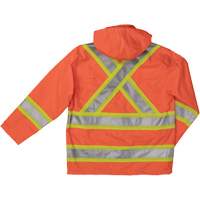 Manteau de s&eacute;curit&eacute; imperm&eacute;able en tissu ind&eacute;chirable Ripstop, Polyester, T-petit, Orange haute visibilit&eacute; M & M Nord Ouest Inc