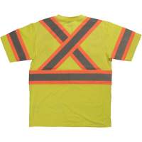 Short Sleeve Safety T-Shirt, Cotton, X-Small, High Visibility Lime-Yellow M & M Nord Ouest Inc