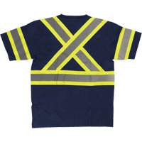 Short Sleeve Safety T-Shirt, Cotton, X-Small, Navy Blue M & M Nord Ouest Inc