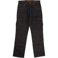 Pantalon de travail WP100, Coton/Spandex, Noir, Taille 0, Entrejambe 30 SHJ108 | M & M Nord Ouest Inc