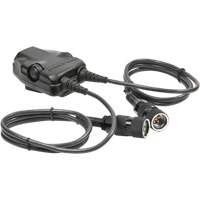 PELTOR DUAL Push-To-Talk Adapter for Military Radios with 6-PIN MIL-C-55116 Connector M & M Nord Ouest Inc