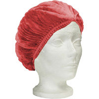 RONCO Care Pleated Bouffant Cap, Polypropylene, 24", Red M & M Nord Ouest Inc