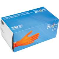 Heavyweight Tactile Grip Examination Gloves, Small, Nitrile, 8-mil, Powder-Free, Orange M & M Nord Ouest Inc