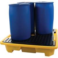4-Drum Spill Pallet, 66 US gal. Spill Capacity, 57.5" x 57.5" x 12" M & M Nord Ouest Inc