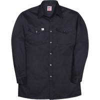 Long-Sleeve Industrial Work Shirt, Men's, Small, Navy Blue M & M Nord Ouest Inc