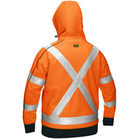 Bisley&reg; X-Back Women's Contoured Full Zip Hooded Sweatshirt with Sherpa Lining, Small, High Visibility Orange M & M Nord Ouest Inc