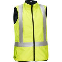 Bisley&reg; X-Back Women's Contoured Reversible Puffer Vest, High Visibility Lime-Yellow, Small, Polyester M & M Nord Ouest Inc