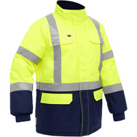 Bisley&reg; X-Back Extreme Cold Jacket with Navy Bottom, Polyester, High Visibility Lime-Yellow, Small M & M Nord Ouest Inc