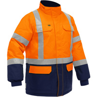 Bisley&reg; X-Back Extreme Cold Jacket with Navy Bottom, Polyester, High Visibility Orange, Small M & M Nord Ouest Inc