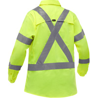 Bisley&reg; X-Back Women's Long Sleeve Work Shirt with X-Airflow, Poly-Cotton, Small, High Visibility Lime-Yellow M & M Nord Ouest Inc