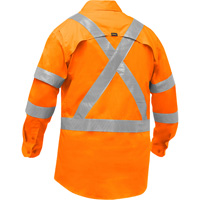 Bisley&reg; X-Back Women's Long Sleeve Work Shirt with X-Airflow, Poly-Cotton, Small, High Visibility Orange M & M Nord Ouest Inc
