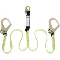 SA-54022-4 Shock Absorbing Lanyard, 4', Form Hook Center, Snap Hook Leg Ends, Polyester M & M Nord Ouest Inc