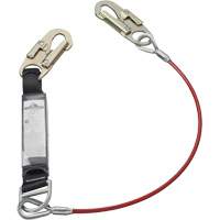 SA-5500-4 Shock Absorbing Lanyard, 4', Snap Hook Center, Snap Hook Leg Ends, Galvanized Steel M & M Nord Ouest Inc