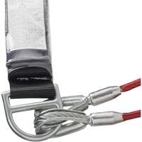 SA-55522-4 PVC-Coated Shock Absorbing Lanyard, 4', Form Hook Center, Snap Hook Leg Ends, Galvanized Steel M & M Nord Ouest Inc
