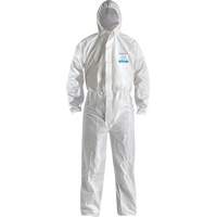 CoverMe XP1800  Type 5/6 Coveralls with Hood, 2X-Large, White, Microporous M & M Nord Ouest Inc