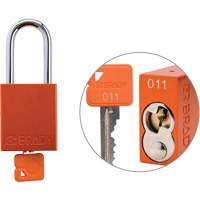 Velocity Plus Safety Lockout Padlock, Orange, Keyed Alike, Aluminum, 1-1/2" Width M & M Nord Ouest Inc