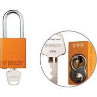 Velocity Plus Safety Lockout Padlock, Orange, Keyed Alike, Aluminum, 1-1/2" Width M & M Nord Ouest Inc