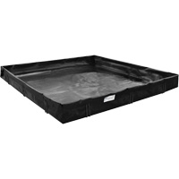 Spill Containment Berm, 179 US gal. Capacity, 6' W x 4' L x 1" H, L-Bracket M & M Nord Ouest Inc