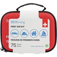 75-Piece Home & Travel First Aid Kit, Nylon Bag M & M Nord Ouest Inc