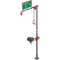 Douche combin&eacute;e avec cuvette ouverte en acier inoxydable et entr&eacute;e sup&eacute;rieure, Socle M & M Nord Ouest Inc