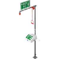 Douche combin&eacute;e avec cuvette ferm&eacute;e en ABS et entr&eacute;e inf&eacute;rieure, Socle M & M Nord Ouest Inc