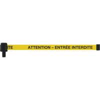 Banni&egrave;re PLUS, Attention - Entr&eacute;e Interdite, 15', Ruban Noir et jaune M & M Nord Ouest Inc