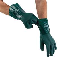 Gants verts &agrave; double enduit, 12" lo, PVC, Doublure en Jersey de coton, 70 mils M & M Nord Ouest Inc