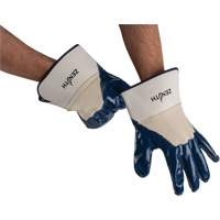 Heavyweight Safety Cuff Gloves, 11/2X-Large, Nitrile Coating, Cotton Shell M & M Nord Ouest Inc