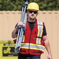 6678 High-Visibility Antimicrobial Mesh-Back Surveyor Vest, Red, Small, Polyester M & M Nord Ouest Inc