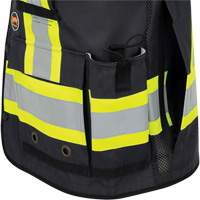 6679 High-Visibility Antimicrobial Mesh-Back Surveyor Vest, Black, Small, Polyester M & M Nord Ouest Inc