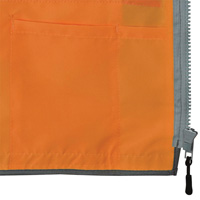 Pioneer Mesh Back Zip Front Surveyor Safety Vest, High Visibility Orange, Small, Polyester M & M Nord Ouest Inc